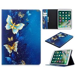 Golden Butterflies Folio Stand Leather Wallet Case for Apple iPad 10.2 (2019)