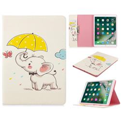 Umbrella Elephant Folio Stand Tablet Leather Wallet Case for Apple iPad 10.2 (2019)