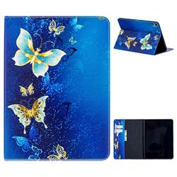 Golden Butterflies Folio Stand Leather Wallet Case for Apple iPad Pro 11 2018