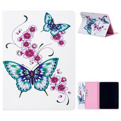 Peach Butterflies Folio Stand Leather Wallet Case for Apple iPad Pro 11 2018