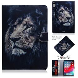 Lion Face Painting Tablet Leather Wallet Flip Cover for Apple iPad Pro 11 2018