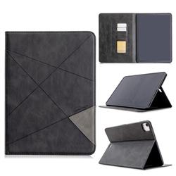 Binfen Color Prismatic Slim Magnetic Sucking Stitching Wallet Flip Cover for Apple iPad Pro 11(2018) - Black