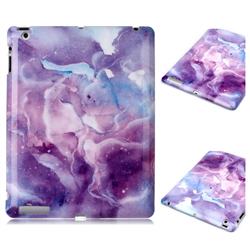 Dream Purple Marble Clear Bumper Glossy Rubber Silicone Phone Case for iPad 4 the New iPad iPad2 iPad3