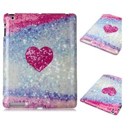 Glitter Rose Heart Marble Clear Bumper Glossy Rubber Silicone Phone Case for iPad 4 the New iPad iPad2 iPad3