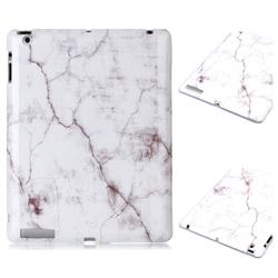 White Smooth Marble Clear Bumper Glossy Rubber Silicone Phone Case for iPad 4 the New iPad iPad2 iPad3