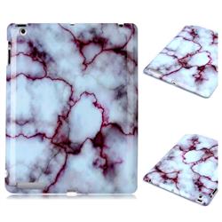Bloody Lines Marble Clear Bumper Glossy Rubber Silicone Phone Case for iPad 4 the New iPad iPad2 iPad3