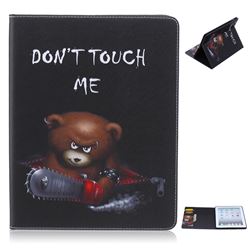 Chainsaw Bear Folio Stand Leather Wallet Case for iPad 4 / the New iPad / iPad 2 / iPad 3