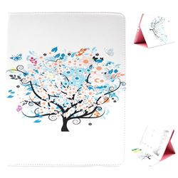 Colorful Tree Folio Stand Leather Wallet Case for iPad 4 / the New iPad / iPad 2 / iPad 3