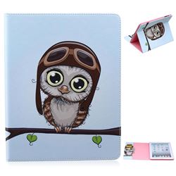 Owl Pilots Folio Stand Leather Wallet Case for iPad 4 / the New iPad / iPad 2 / iPad 3