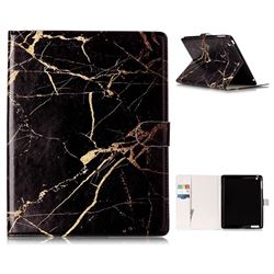 Black Gold Marble Folio Flip Stand PU Leather Wallet Case for iPad 4 the New iPad iPad2 iPad3