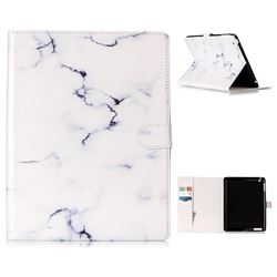 Soft White Marble Folio Flip Stand PU Leather Wallet Case for iPad 4 the New iPad iPad2 iPad3