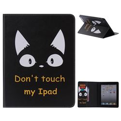 Cat Ears Folio Flip Stand Leather Wallet Case for iPad 4 the New iPad iPad2 iPad3
