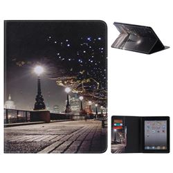 City Night View Folio Flip Stand Leather Wallet Case for iPad 4 the New iPad iPad2 iPad3