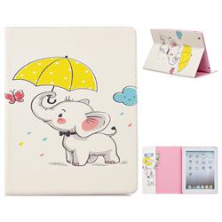 Umbrella Elephant Folio Stand Tablet Leather Wallet Case for iPad 4 the New iPad iPad2 iPad3