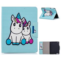 Couple Unicorn Folio Flip Stand Leather Wallet Case for iPad 4 the New iPad iPad2 iPad3