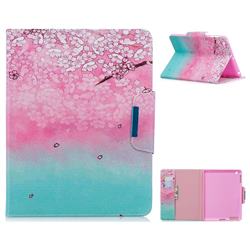 Gradient Flower Folio Flip Stand Leather Wallet Case for iPad 4 the New iPad iPad2 iPad3