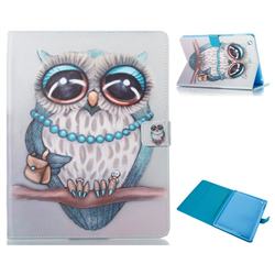 Sweet Gray Owl Folio Stand Leather Wallet Case for iPad 4 the New iPad iPad2 iPad3