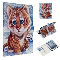 Sweet Tiger Smooth Leather Tablet Wallet Case for iPad 4 the New iPad iPad2 iPad3