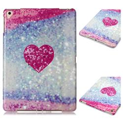Glitter Rose Heart Marble Clear Bumper Glossy Rubber Silicone Phone Case for iPad Air iPad5