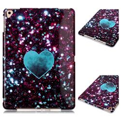 Glitter Green Heart Marble Clear Bumper Glossy Rubber Silicone Phone Case for iPad Air iPad5