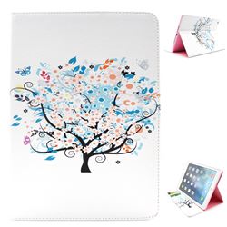 Colorful Tree Folio Stand Leather Wallet Case for iPad Air / iPad 5