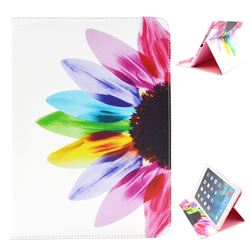 Seven-color Flowers Folio Stand Leather Wallet Case for iPad Air / iPad 5