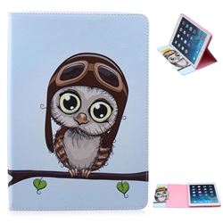 Owl Pilots Folio Stand Leather Wallet Case for iPad Air / iPad 5