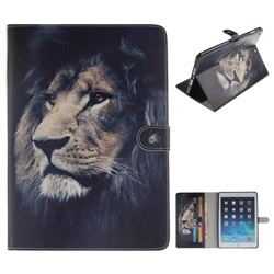 Lion Face Painting Tablet Leather Wallet Flip Cover for iPad Air iPad5