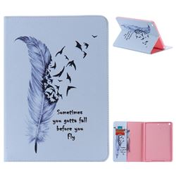 Feather Birds Folio Flip Stand Leather Wallet Case for iPad Air iPad5