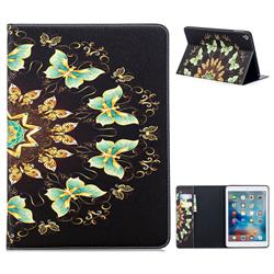 Circle Butterflies Folio Stand Tablet Leather Wallet Case for iPad Air iPad5