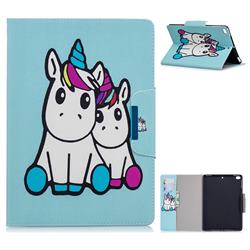 Couple Unicorn Folio Flip Stand Leather Wallet Case for iPad Air iPad5