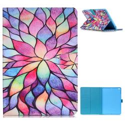 Colorful Lotus Folio Stand Leather Wallet Case for iPad Air iPad5