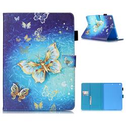 Gold Butterfly Folio Stand Leather Wallet Case for iPad Air iPad5