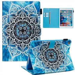 Underwater Mandala Flower Matte Leather Wallet Tablet Case for iPad Air iPad5