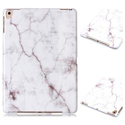 White Smooth Marble Clear Bumper Glossy Rubber Silicone Phone Case for iPad Air 2 iPad6