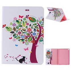 Cat and Tree Folio Flip Stand Leather Wallet Case for iPad Air 2 iPad6