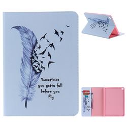Feather Birds Folio Flip Stand Leather Wallet Case for iPad Air 2 iPad6