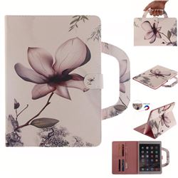 Magnolia Flower Handbag Tablet Leather Wallet Flip Cover for iPad Air 2 iPad6
