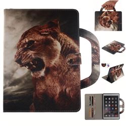Majestic Lion Handbag Tablet Leather Wallet Flip Cover for iPad Air 2 iPad6