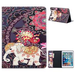 Totem Flower Elephant Folio Stand Tablet Leather Wallet Case for iPad Air 2 iPad6