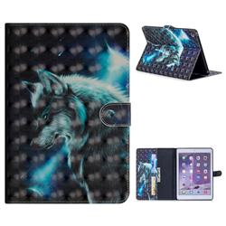Snow Wolf 3D Painted Leather Tablet Wallet Case for iPad Air 2 iPad6
