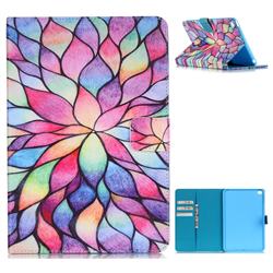Colorful Lotus Folio Stand Leather Wallet Case for iPad Air 2 iPad6