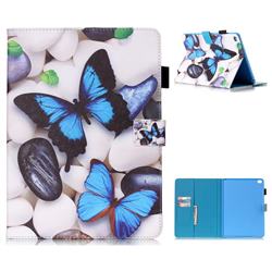 Blue Butterflies Folio Stand Leather Wallet Case for iPad Air 2 iPad6