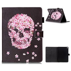 Petals Skulls Folio Stand Leather Wallet Case for iPad Air 2 iPad6
