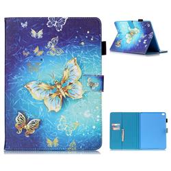 Gold Butterfly Folio Stand Leather Wallet Case for iPad Air 2 iPad6