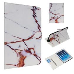 White Gold Marble Smooth Leather Tablet Wallet Case for iPad Air 2 iPad6