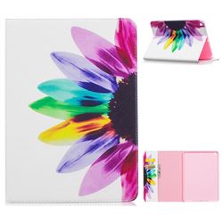 Seven-color Flowers Folio Stand Leather Wallet Case for iPad 9.7 2017 9.7 inch