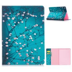 Blue Plum flower Folio Stand Leather Wallet Case for iPad 9.7 2017 9.7 inch