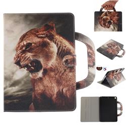 Majestic Lion Handbag Tablet Leather Wallet Flip Cover for iPad 9.7 2017 9.7 inch
