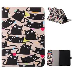 Cute Kitten Cat Folio Flip Stand Leather Wallet Case for iPad 9.7 2017 9.7 inch